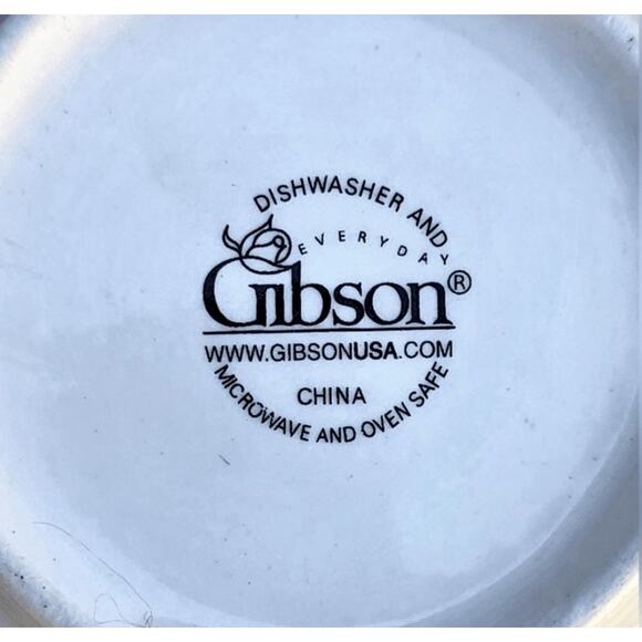 Gibson USA Stoneware NOEL MORNING 4 Clear Hot Cocoa Handles - Picture 2 of 2